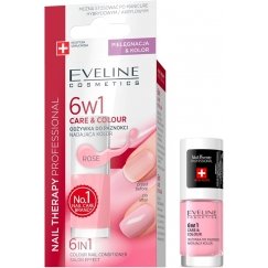 Eveline Cosmetics Nagu Terapija Profesionālā 6w1 Aprūpe un Krāsa, 5 ml