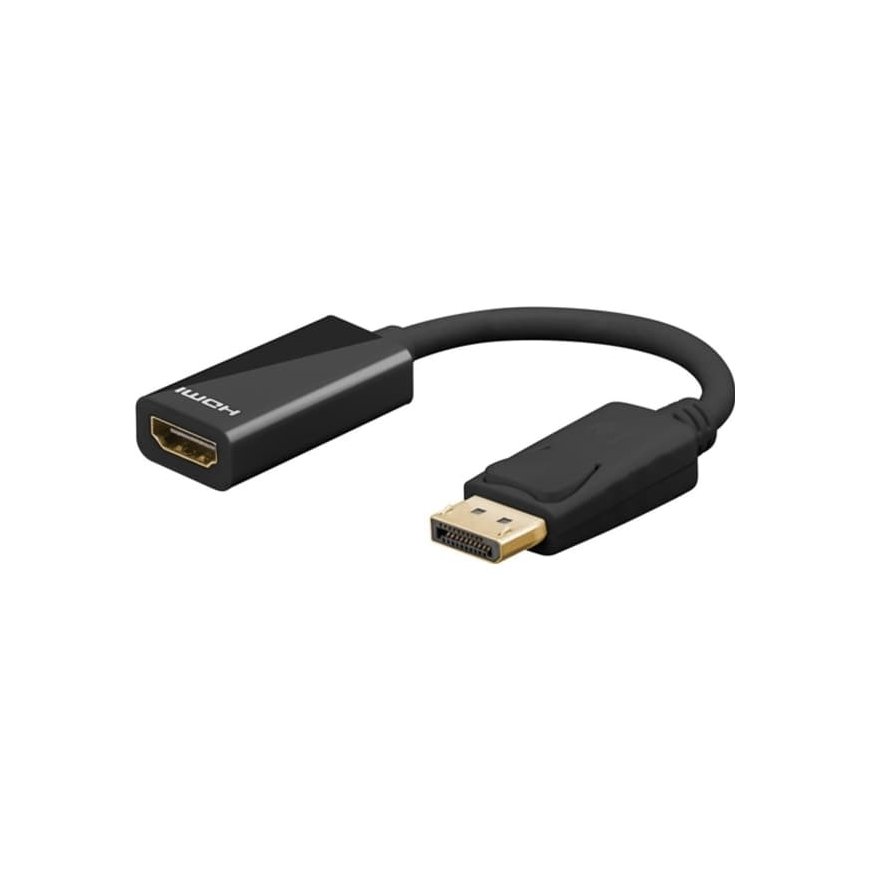 Neitralais video samazinājums, DisplayPort M - HDMI F, DP versija 1.2, melns, izšķirtspēja līdz 8K Ultra HD 4320p (30 Hz)