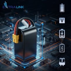 Extralink LIPO BATTERY 850MAH 3S WITH XT30 100C FOR FPV DRONES, RC WEHICLES