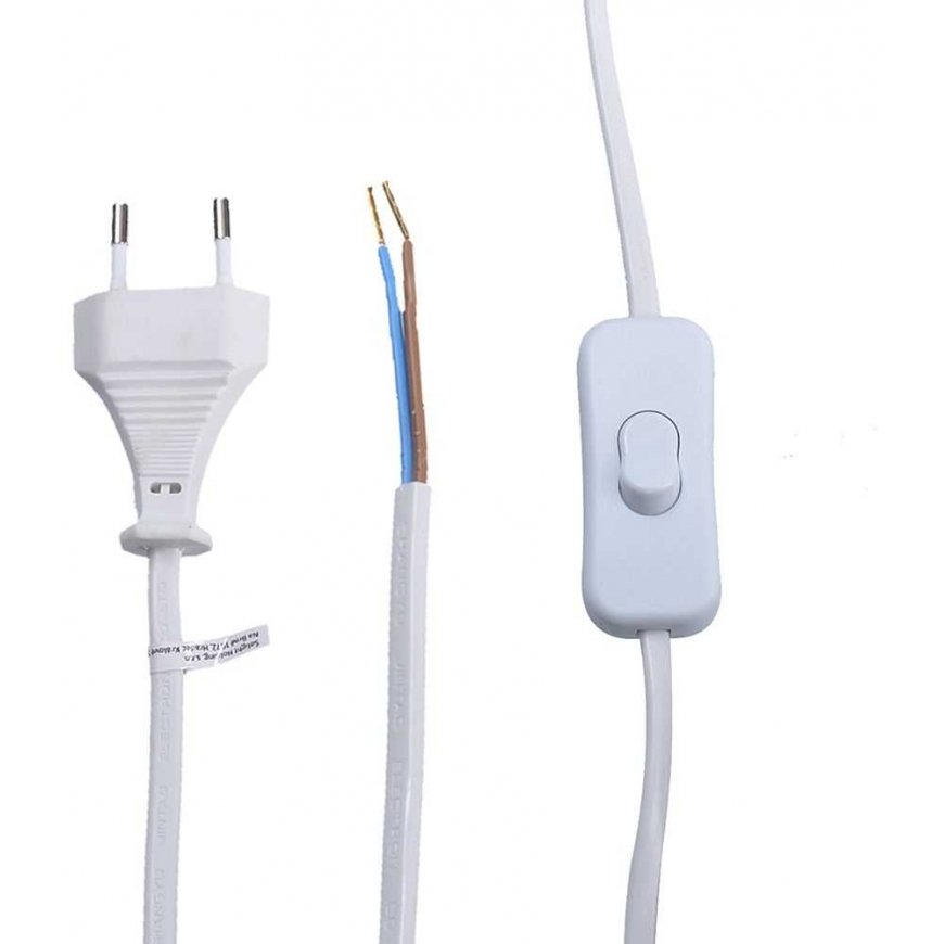 Solight PF50 flex cable 2m flat - switch - white