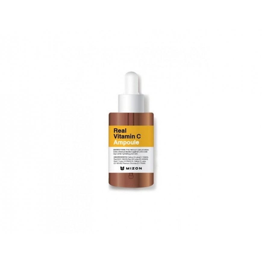 Mizon Real Vitamin C Ampoule, seerum näo nahale, vitamiini C sisaldava, annab nahale sära, 30 ml – 2