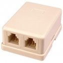 PremiumCord Wall Phone Socket 2xRJ11 Adhesive PremiumCord Wall Phone Socket 2xRJ11 Adhesive