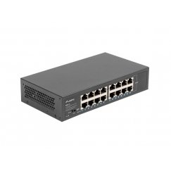 Lanberg RSGE-16 tinklo komutatorius Ne-valdomas Gigabit Ethernet (10/100/1000) 1U Juoda