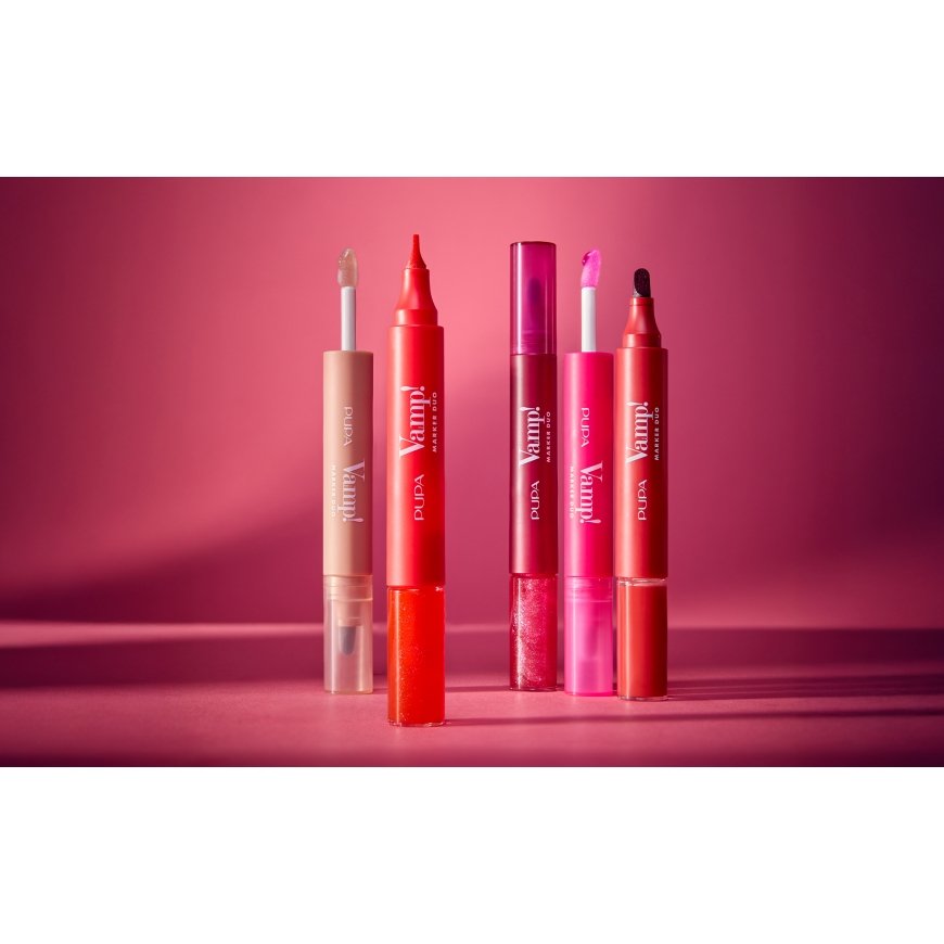 PUPA Milano Vamp! Marker Duo 007 Red Potion 1.4ml/2.6ml – 3
