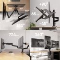 ONKRON G280-B monitora stiprinājums un statīvs 81,3 cm (32") Galds Melns ONKRON G280-B monitora stiprinājums un statīvs 81,3 cm (32") Galds Melns