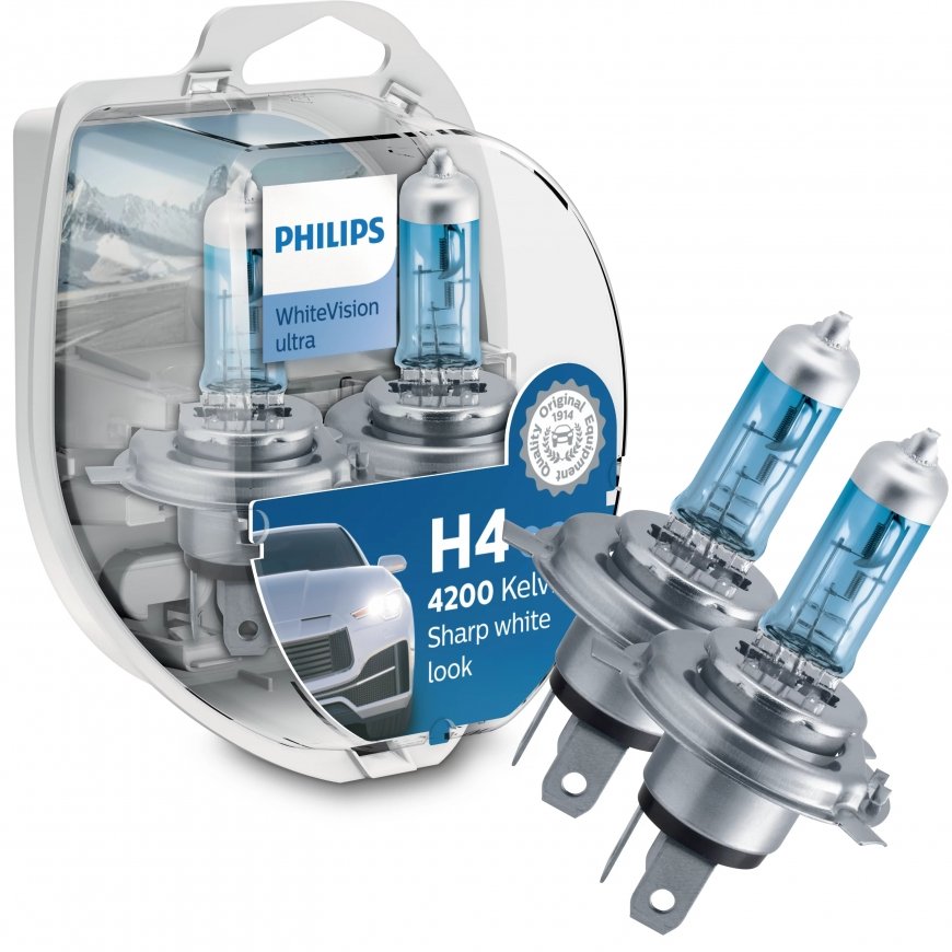 Philips WhiteVision 12342WVUSM auto spuldze H4 55 W Halogēns – 2