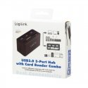 LogiLink CR0042 dokstacija Vadu USB 3.2 Gen 1 (3.1 Gen 1) Type-A Melns