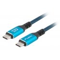 Lanberg CA-CMCM-45CU-0020-BK USB kabelis 2 m USB C Melns, Zils Lanberg CA-CMCM-45CU-0020-BK USB kabelis 2 m USB C Melns, Zils