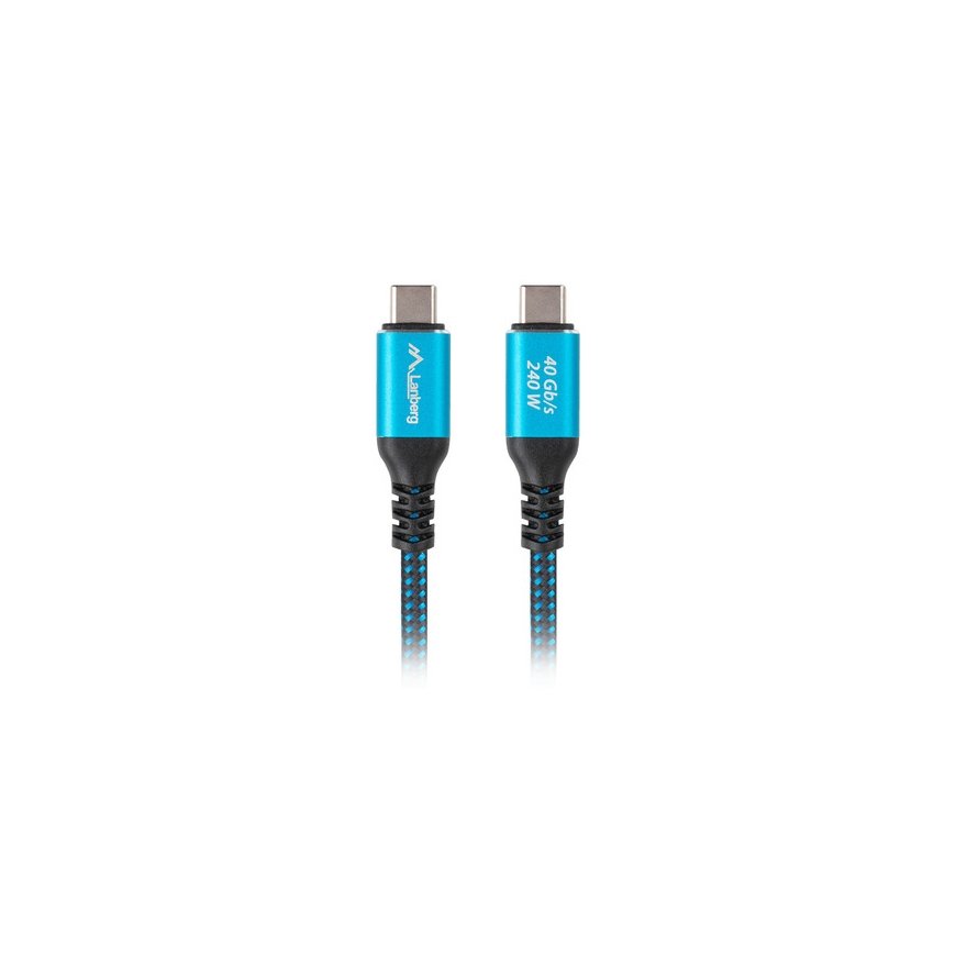 Lanberg CA-CMCM-45CU-0020-BK USB кабель 2 m USB C Черный, Синий – 2