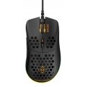 Deltaco Gaming DM210 ultrakevyt pelihiiri, 6400dpi, RGB, kumilla pinnoitetut reunat, musta