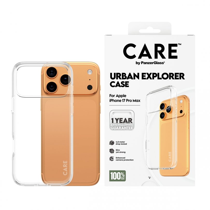 PanzerGlass CARE™ by ® Urban Explorer Case Transparent iPhone 17 Pro Max mobiliojo telefono dėklas P – 2