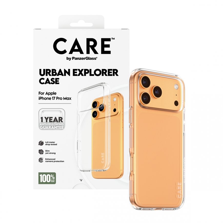 PanzerGlass CARE™ by ® Urban Explorer Case Transparent iPhone 17 Pro Max mobilo telefonu apvalks Apl – 5