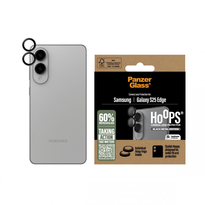 PanzerGlass ® Hoops® Camera Lens Protector Black Samsung S25 Edge – 2