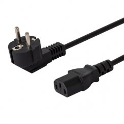 Savio CL-98 elektrības kabelis Melns 1,8 m IEC C13 E-veida elektrības spraudnis