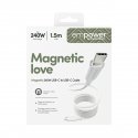 PanzerGlass empower™ by ® Magnetic 240W USB-C to USB-C Cable | USB 2.0 | 1.5M | Silver White PanzerGlass empower™ by ® Magnetic 240W USB-C to USB-C Cable | USB 2.0 | 1.5M | Silver White