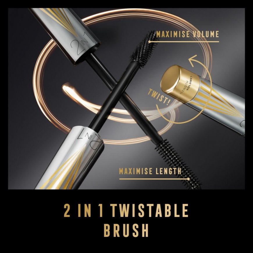 Max Factor Masterpiece 2 In 1 Lash WOW blakstienų tušas 001 Black 7 ml – 3
