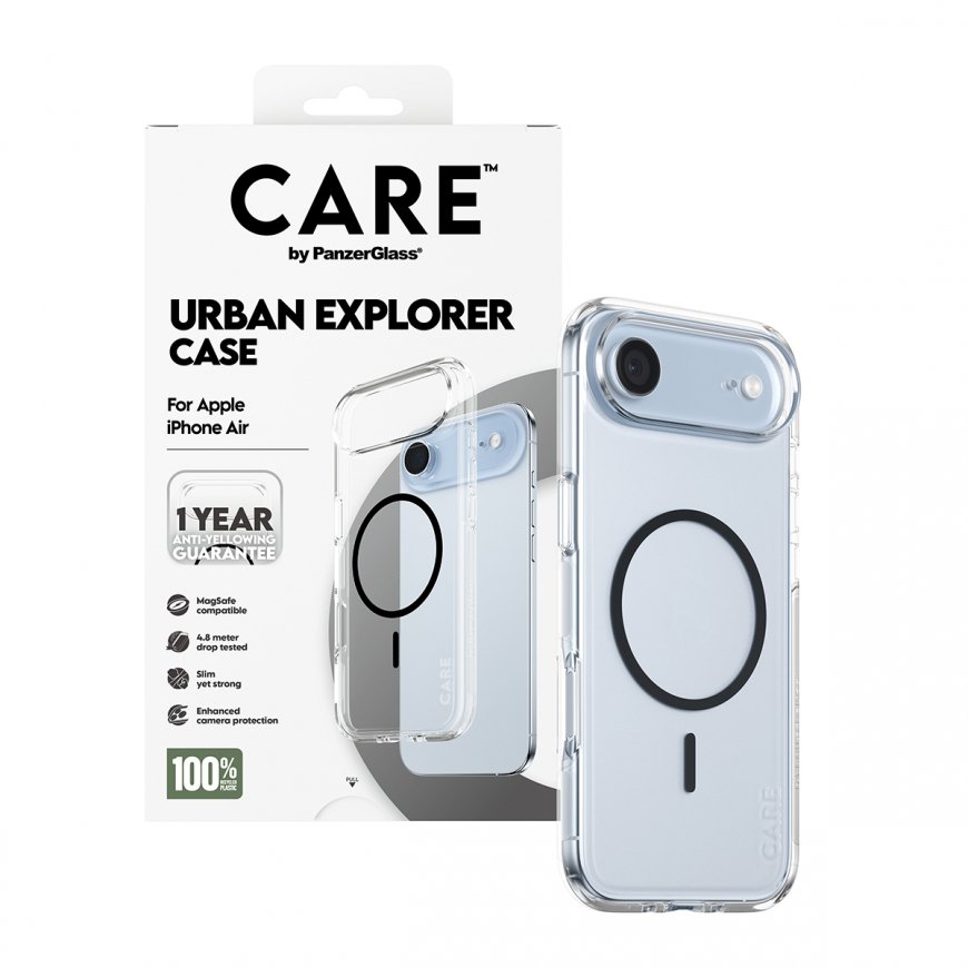 PanzerGlass CARE™ by ® Urban Explorer Case Transparent w. Black MagSafe iPhone Air чехол для мобильн – 5