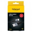 Intenso A315C USB-C charging/data cable, 1.5m, fast charging up to 60 watts, black Intenso A315C USB-C charging/data cable, 1.5m, fast charging up to 60 watts, black