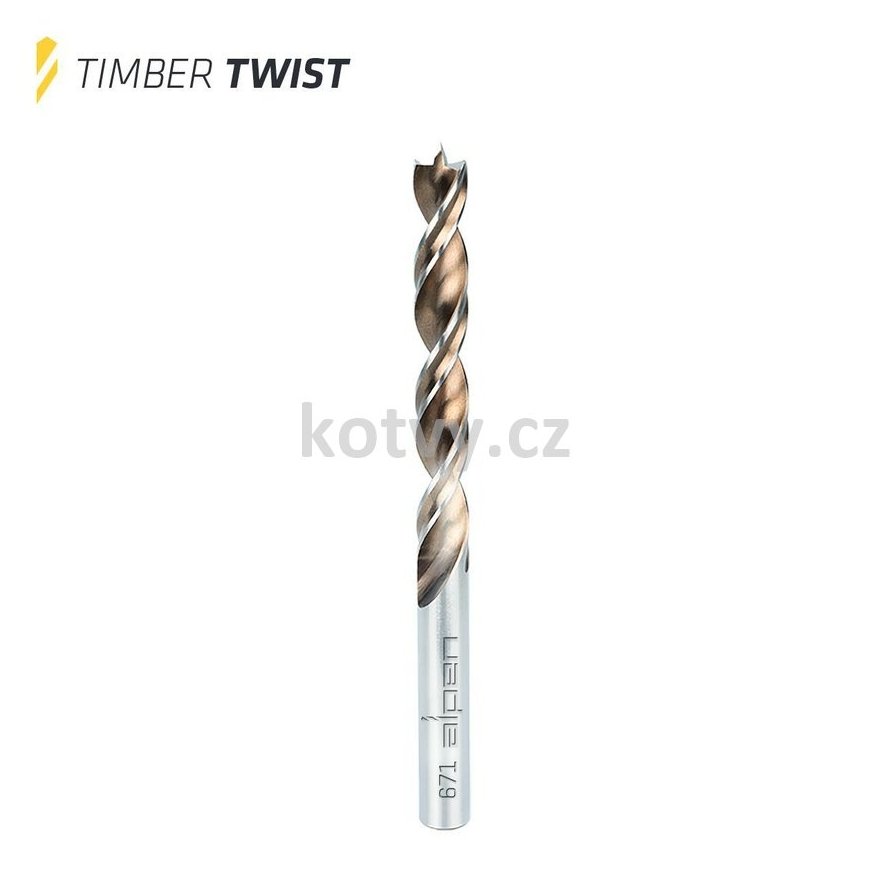 screw drill for wood 9 mm, Timber Twist series, Alpen [0067100900100] – 2