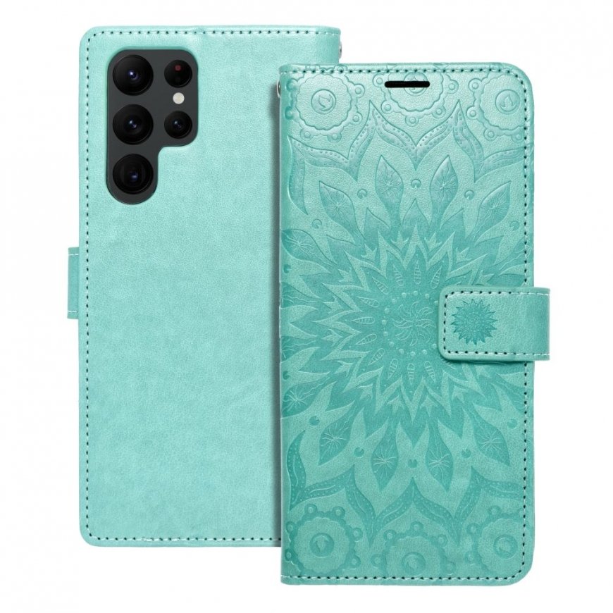 Forcell Oem MEZZO Book case for Samsung Galaxy S22 in green mandala color. – 2