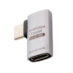 Spacetronik USB-C ja USB-C USB4 8K 90 astetta Adapteri SPU-A21