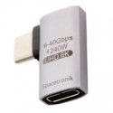 Spacetronik USB-C ir USB-C USB4 8K 90 laipsnių adapteris SPU-A21 Spacetronik USB-C ir USB-C USB4 8K 90 laipsnių adapteris SPU-A21