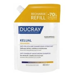 Ducray Kelual Squanorm Hiustenhoitoshampoo Hilsettä vastaan Kuivalle hilseelle Täyttöpakkauksessa, 400 ml