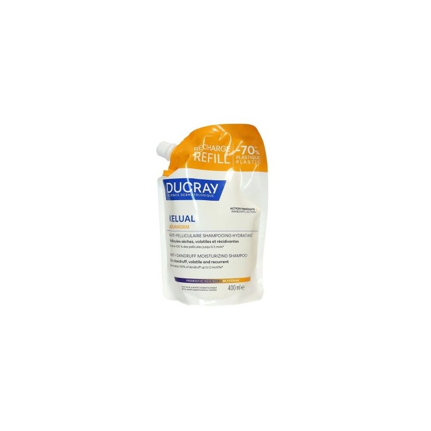 Ducray Kelual Squanorm Hair Treatment Dandruff Shampoo for Scalp with Dry Dandruff Refill, 400 ml – 2