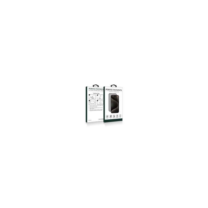 LCD apsauginis stikliukas 2.5D Privatumo Tobulintojams Apple iPhone 13/13 Pro/14/16e juodas – 2