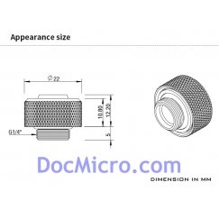 BBarrow kompressioonliitmik - 13/10mm, valge