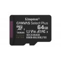 Kingston Technology Canvas Select Plus Gen3 64 GB MicroSDXC UHS-I Klass 10 Kingston Technology Canvas Select Plus Gen3 64 GB MicroSDXC UHS-I Klass 10