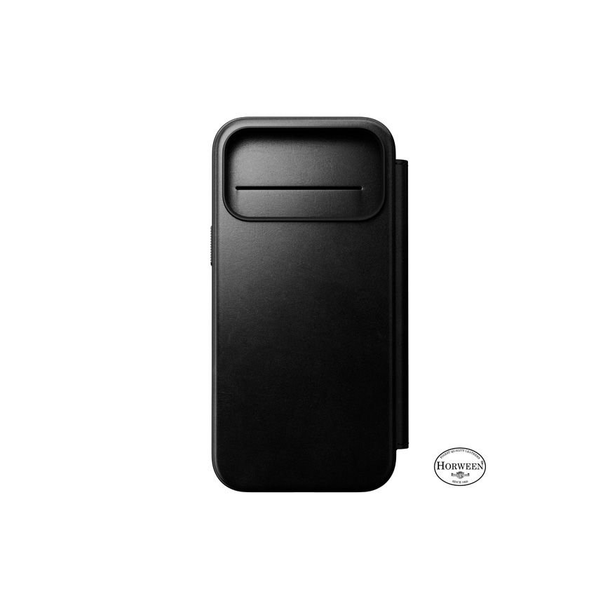 Nomad Modern Leather Folio iPhone 17 Pro Max Melns Horween – 2