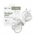 PanzerGlass empower™ by ® Racing 60W USB-C to USB-C Cable | USB 2.0 | 1.2M | Silver White USB кабель PanzerGlass empower™ by ® Racing 60W USB-C to USB-C Cable | USB 2.0 | 1.2M | Silver White USB кабель