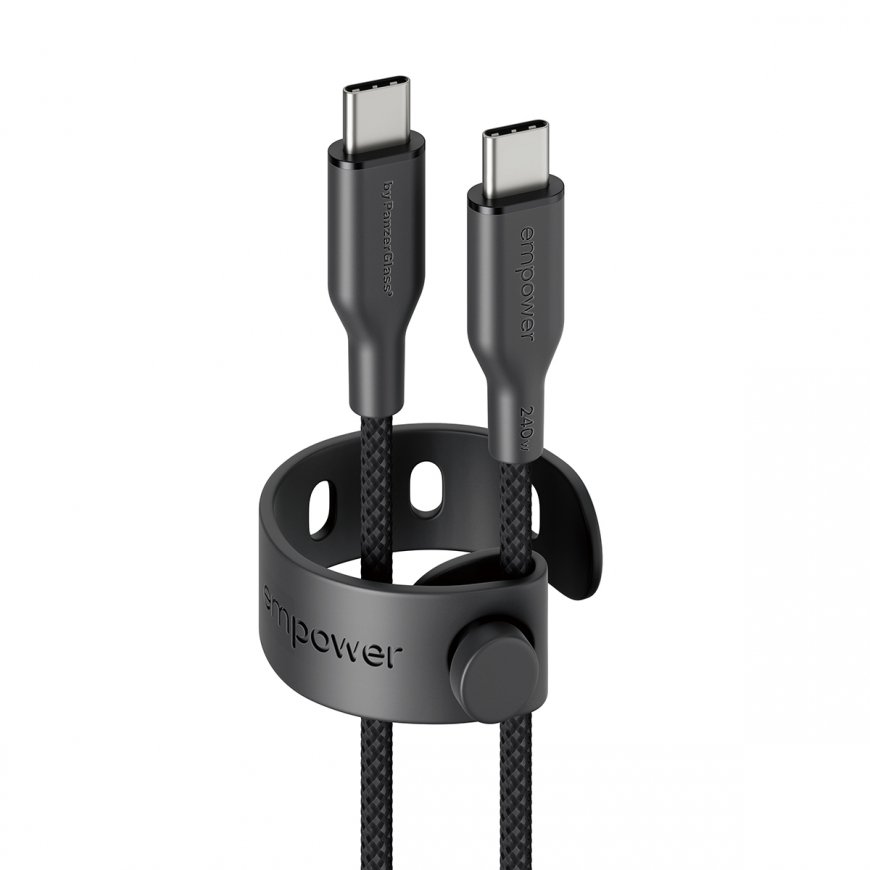 PanzerGlass empower™ by ® Racing 240W USB-C to USB-C Cable | USB 2.0 | 2M | Space Black USB kabelis