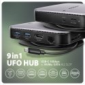 Axagon HMC-UFO USB-C Hub M.2 SATA/NVMe 1 Gbit/s Ethernet 384 kHz Audio Wired USB 3.2 Gen 2 (3.1 Gen 