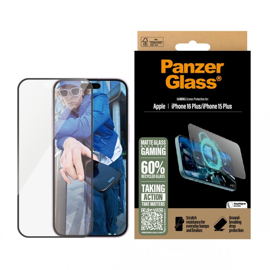 PanzerGlass ® Gaming Screen Protector iPhone 16 Plus | 15 Plus | Ultra-Wide Fit Caurspīdīgs ekrāna a – 2