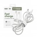 PanzerGlass empower™ by ® Racing 240W USB-C to USB-C Cable | USB 2.0 | 2M | Silver White USB кабель PanzerGlass empower™ by ® Racing 240W USB-C to USB-C Cable | USB 2.0 | 2M | Silver White USB кабель