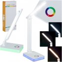 RoGer USB Saliekamā LED Galda Lampa Ar RGB Skāriengaismu RoGer USB Saliekamā LED Galda Lampa Ar RGB Skāriengaismu