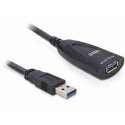 DeLOCK USB 3.0 5m USB-kaabel USB 3.2 Gen 1 (3.1 Gen 1) Must