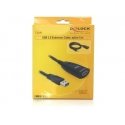 DeLOCK USB 3.0 5m USB-kaabel USB 3.2 Gen 1 (3.1 Gen 1) Must