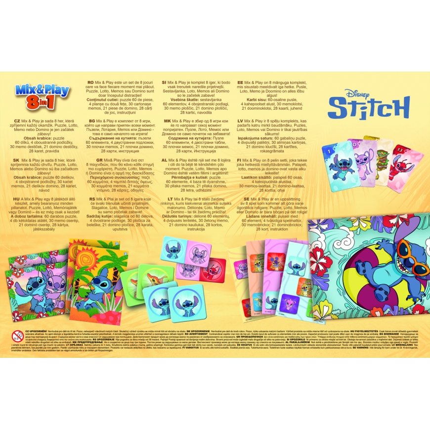TREFL DISNEY STITCH 8in1 Mix&play lautapelisetti – 3