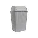 Trash Can Designed for Curly Hair 10 l Gray DOMOTTI Trash Can Designed for Curly Hair 10 l Gray DOMOTTI