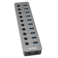 Адаптер Hismart USB Type-A 3.0 - 10 x USB 3.0 с выключателями