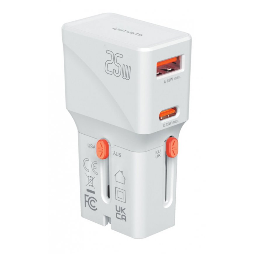 4smarts 541646 mobile device charger Universal Orange, White AC Fast charging Indoor