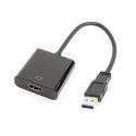Gembird A-USB3-HDMI-02 USB grafiskais adapteris 1920 x 1080 pikseļi Melns Gembird A-USB3-HDMI-02 USB grafiskais adapteris 1920 x 1080 pikseļi Melns