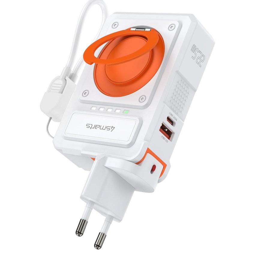 4smarts 541384 nešiojamasis įkroviklis Ličio polimeras (LiPo) 10000 mAh Belaidis įkrovimas Oranžinė, – 5