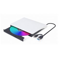 Gembird DVD-USB-031-BW оптический привод Внутренний DVD±RW Черный