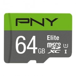 PNY Elite 64 GB MicroSDXC UHS-I Класс 10