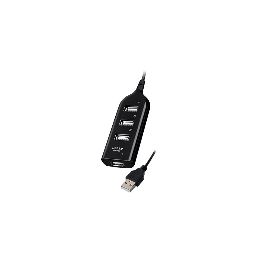 Vakoss TC-234UX interface hub USB 2.0 Black