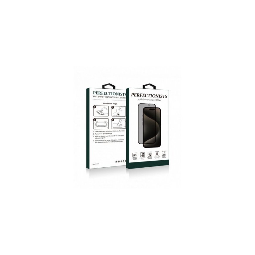 LCD-suojakalvo 2.5D Privacy Perfectionists Apple iPhone 16 Pro Max musta – 2